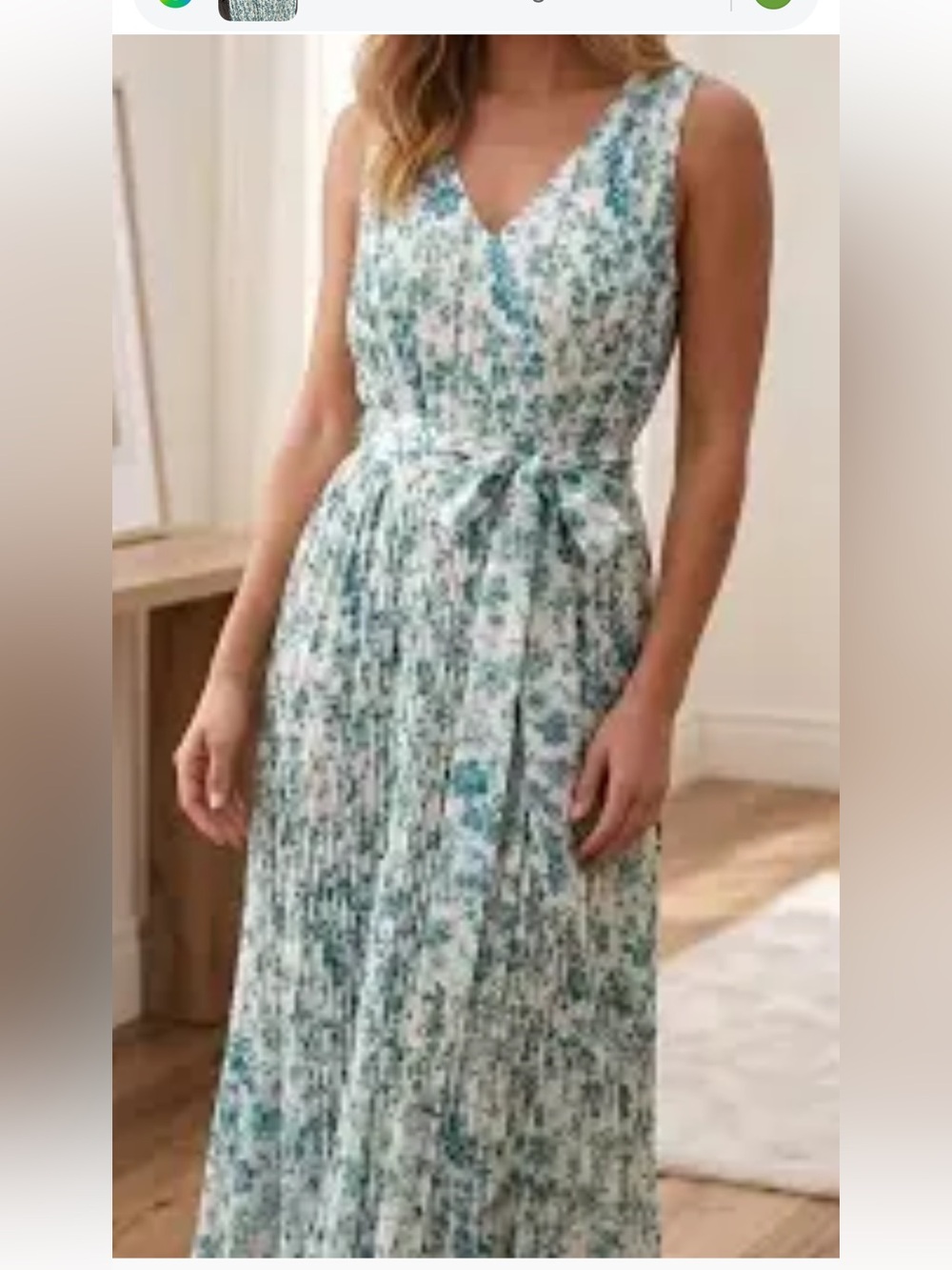 Tuckernuck Sleeveless V-Neck Floral Maxi Dress in Teal